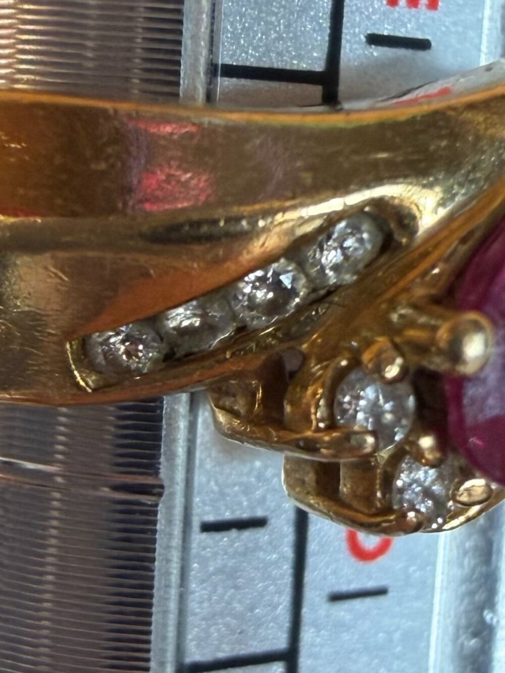 14K Yellow Gold Ruby and Diamond Ring Sz 7 w/ 10K Gold Ruby Pendant -Anniversary - Picture 12 of 14